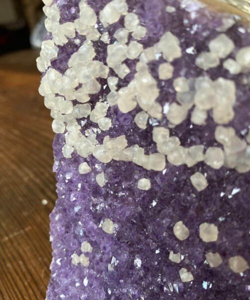 Premium High Grade Amethyst Druzy 221 Mini Geode Cluster Piece Cut Base 1.017g H13.5xW8xD7cm - Image 6