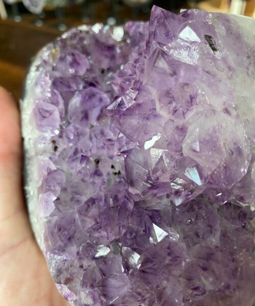 HUGE / Large Premium High Grade Amethyst Druzy 14 Geode Cluster Piece on Iron Base 2245g H22xW15xD9cm - Image 7