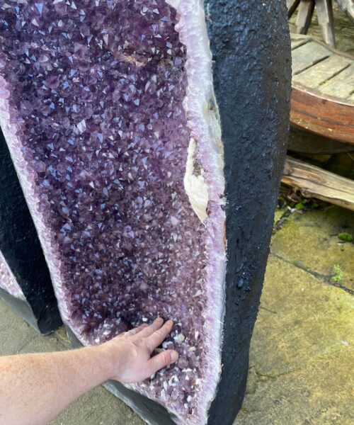 Very Tall Amethyst Crystal Geode PAIR 735 & 736 Premium Queen Grade 119kg each - H121xW37xD31cm - Image 14