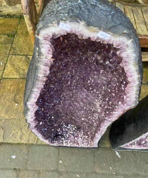 Very Tall Amethyst Crystal Geode PAIR 735 & 736 Premium Queen Grade 119kg each - H121xW37xD31cm - Image 25