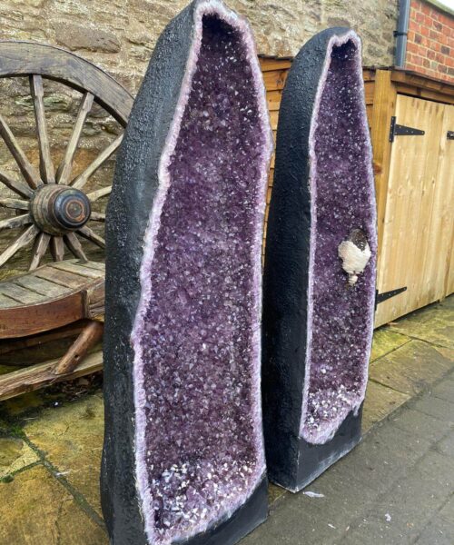 Very Tall Amethyst Crystal Geode PAIR 735 & 736 Premium Queen Grade 119kg each - H121xW37xD31cm - Image 4