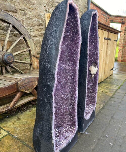 Very Tall Amethyst Crystal Geode PAIR 735 & 736 Premium Queen Grade 119kg each - H121xW37xD31cm - Image 5