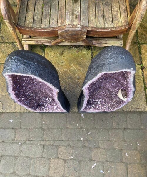 Very Tall Amethyst Crystal Geode PAIR 735 & 736 Premium Queen Grade 119kg each - H121xW37xD31cm - Image 7