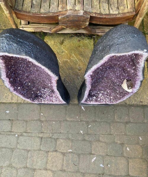 Very Tall Amethyst Crystal Geode PAIR 735 & 736 Premium Queen Grade 119kg each - H121xW37xD31cm - Image 8