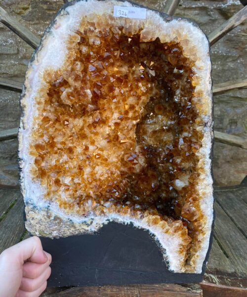 Alternative view of Citrine Geode 324 Crystal Cluster Druzy Premium Grade 29.8kg H42xW29xD25cm
