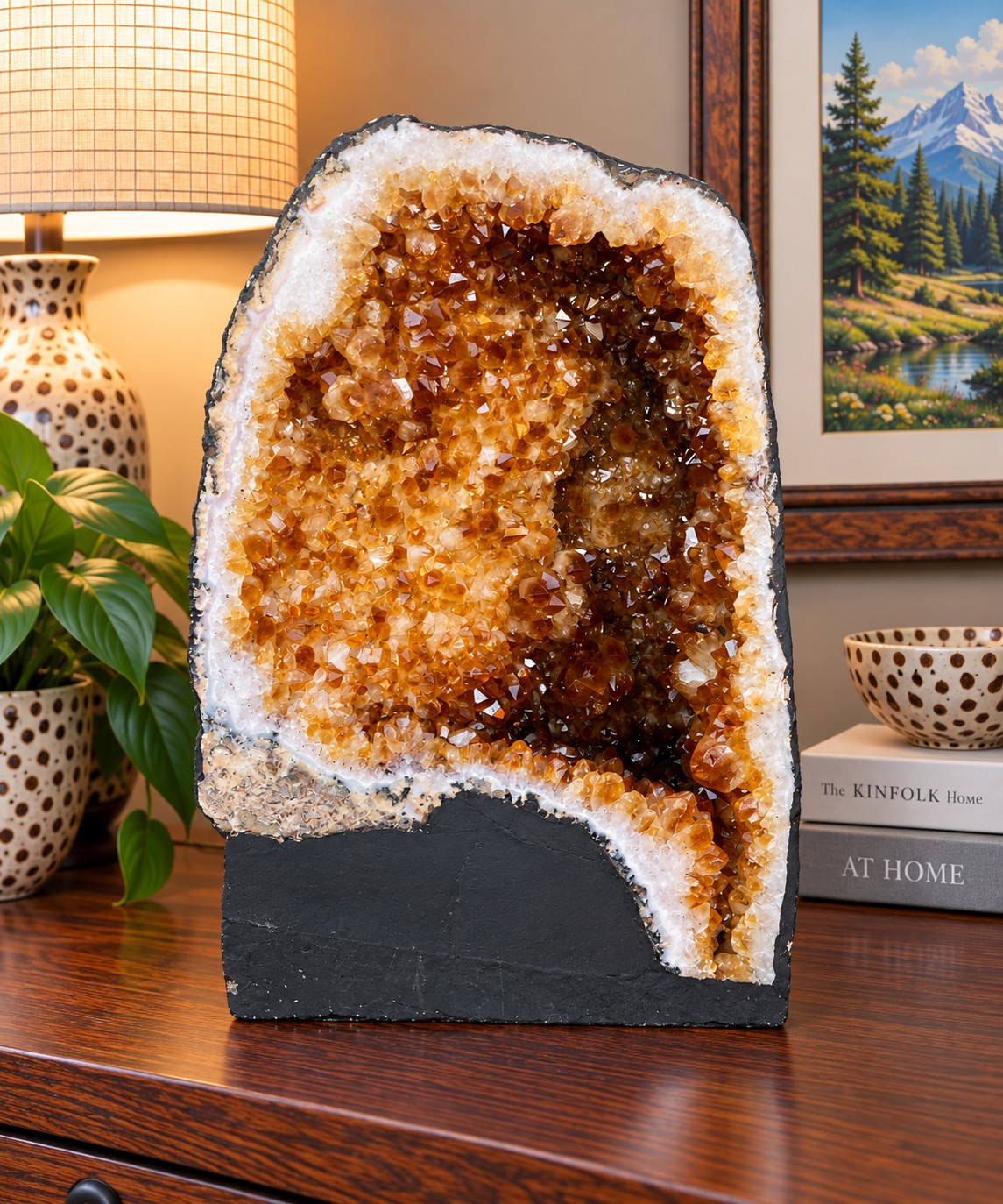 Citrine Geode 324 Crystal Cluster Druzy Premium Grade 29.8kg H42xW29xD25cm