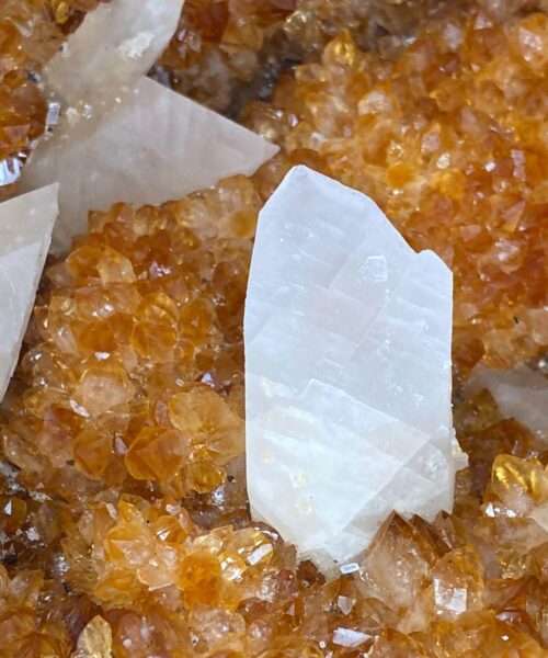 Tall Citrine Geode PAIR 329-330 Crystal Cluster Druzy Premium Grade 61kg each H66xW32xD29cm - Image 12
