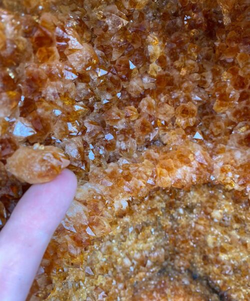 Tall Citrine Geode PAIR 329-330 Crystal Cluster Druzy Premium Grade 61kg each H66xW32xD29cm - Image 17
