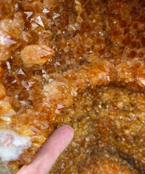Tall Citrine Geode PAIR 329-330 Crystal Cluster Druzy Premium Grade 61kg each H66xW32xD29cm - Image 23