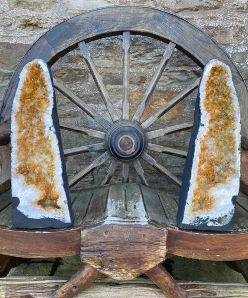 Citrine Geode Pairs