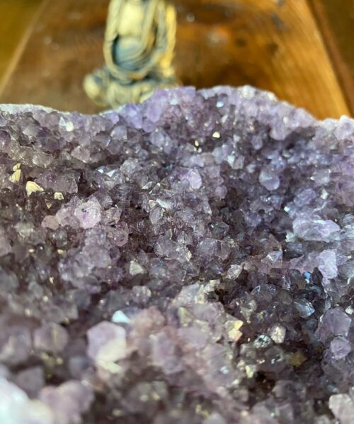Premium High Grade Amethyst Druzy 250 Mini Geode Cluster Piece Cut Base 1.528g H11xW12xD10cm - Image 6