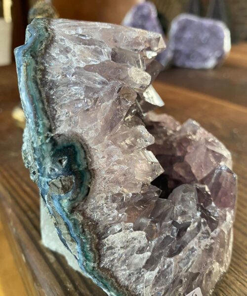 Premium High Grade Amethyst Druzy 259 Mini Geode Cluster Piece Cut Base 1.005g H10xW9.5xD9.5cm - Image 4
