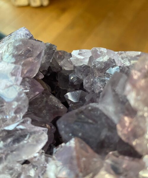 Premium High Grade Amethyst Druzy 259 Mini Geode Cluster Piece Cut Base 1.005g H10xW9.5xD9.5cm - Image 7