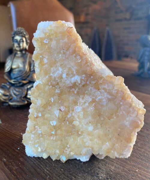 Premium High Grade Citrine Druzy 106 Mini Geode Cluster Piece 820g H11xW9.5xD6cm