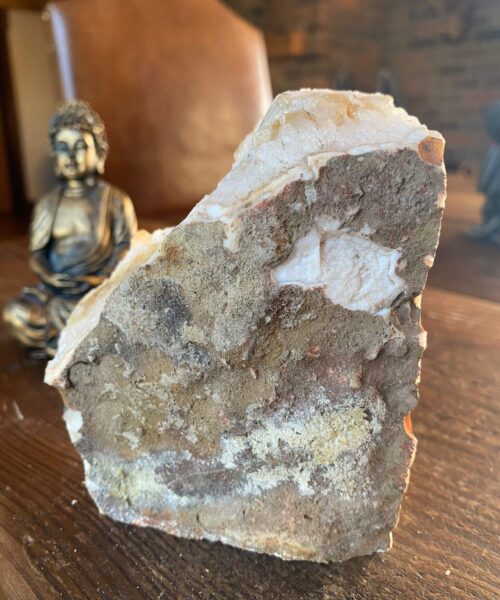 Premium High Grade Citrine Druzy 106 Mini Geode Cluster Piece 820g H11xW9.5xD6cm - Image 3