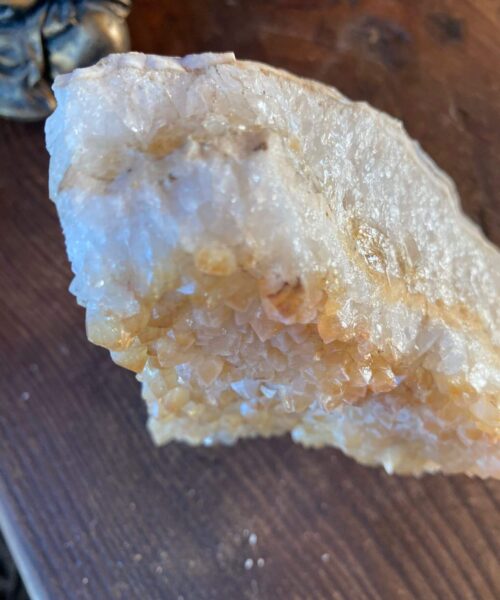 Premium High Grade Citrine Druzy 106 Mini Geode Cluster Piece 820g H11xW9.5xD6cm - Image 5