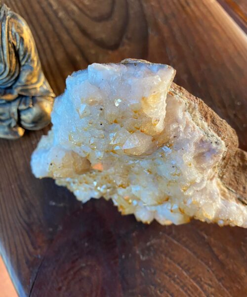 Premium High Grade Citrine Druzy 109 Mini Geode Cluster Piece 905g H13xW16xD4.5cm - Image 5