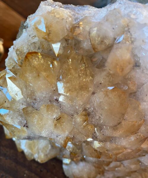 Alternative view of Premium High Grade Citrine Druzy 93 Mini Geode Cluster Piece 1.581g H13.5xW17xD7.5cm