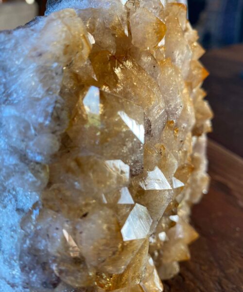 Premium High Grade Citrine Druzy 93 Mini Geode Cluster Piece 1.581g H13.5xW17xD7.5cm - Image 5