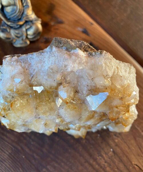 Premium High Grade Citrine Druzy 93 Mini Geode Cluster Piece 1.581g H13.5xW17xD7.5cm - Image 6