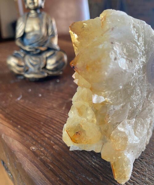 Alternative view of Premium High Grade Citrine Druzy 96 Mini Geode Cluster Piece 191g H7.5xW4.5xD6cm