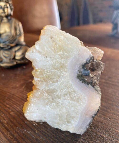 Premium High Grade Citrine Druzy 96 Mini Geode Cluster Piece 191g H7.5xW4.5xD6cm - Image 6