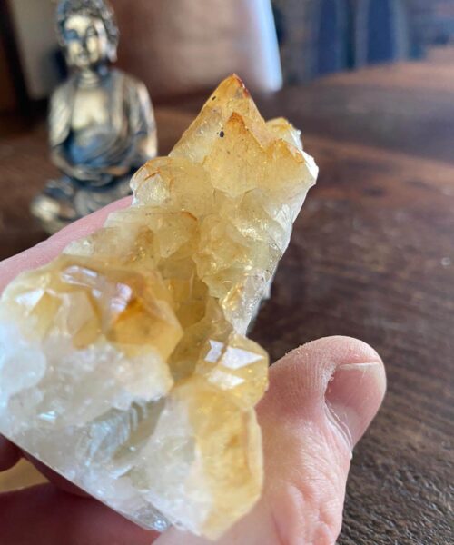 Premium High Grade Citrine Druzy 96 Mini Geode Cluster Piece 191g H7.5xW4.5xD6cm - Image 7