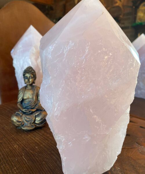 HUGE Extra Large Tall Point 1 Premium Rose Quartz Pink Crystal Quartz 3426g H21xW12xD9.5cm - Image 3