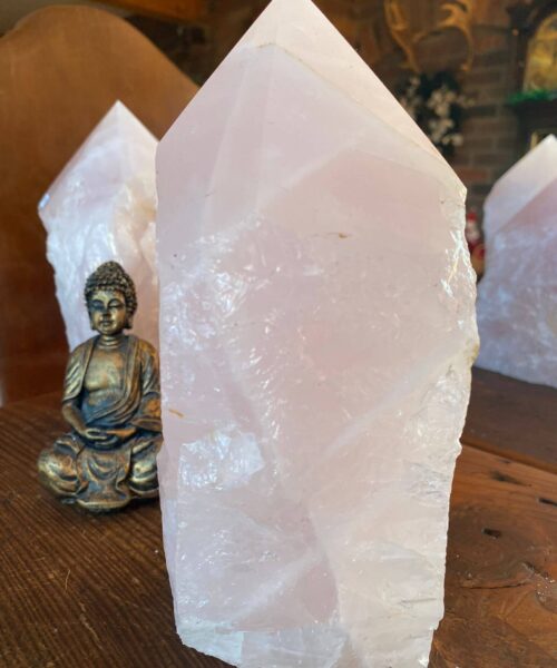 HUGE Extra Large Tall Point 1 Premium Rose Quartz Pink Crystal Quartz 3426g H21xW12xD9.5cm - Image 4