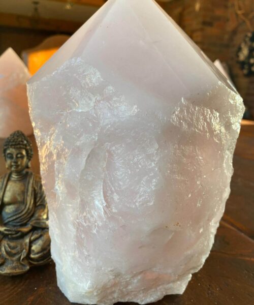 HUGE Extra Large Tall Point 5 Premium Rose Quartz Pink Crystal Quartz 4056g H22.5xW13.5xD11cm