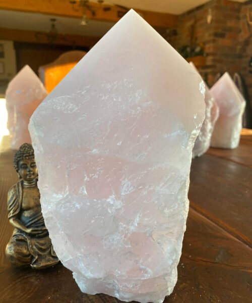 HUGE Extra Large Tall Point 5 Premium Rose Quartz Pink Crystal Quartz 4056g H22.5xW13.5xD11cm - Image 3