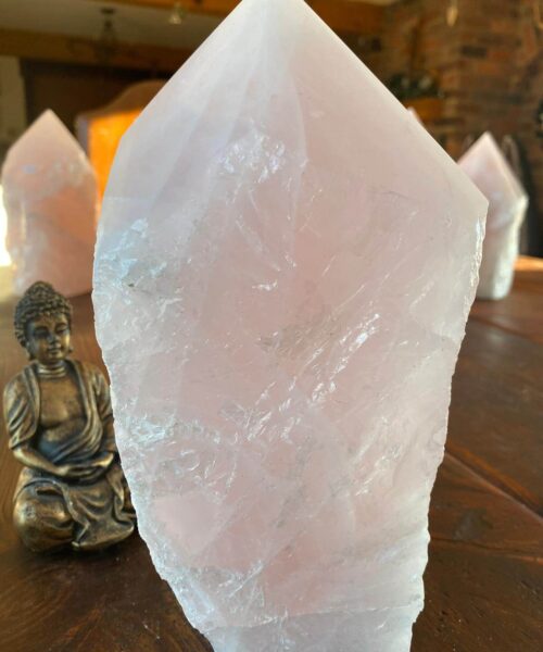 HUGE Extra Large Tall Point 5 Premium Rose Quartz Pink Crystal Quartz 4056g H22.5xW13.5xD11cm - Image 4