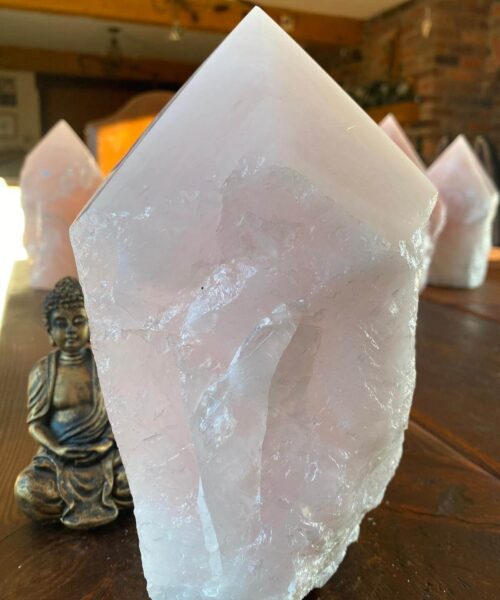 HUGE Extra Large Tall Point 5 Premium Rose Quartz Pink Crystal Quartz 4056g H22.5xW13.5xD11cm - Image 5