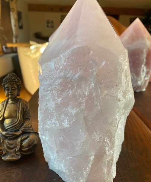 HUGE Extra Large Tall Point 6 Premium Rose Quartz Pink Crystal Quartz  5772g H23xW13xD15cm - Image 3