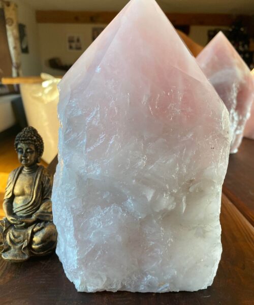 HUGE Extra Large Tall Point 6 Premium Rose Quartz Pink Crystal Quartz  5772g H23xW13xD15cm - Image 4