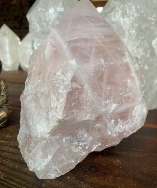 HUGE Extra Large Tall Point 8 Premium Rose Quartz Pink Crystal Quartz 4091g H18xW13xD12cm - Image 3