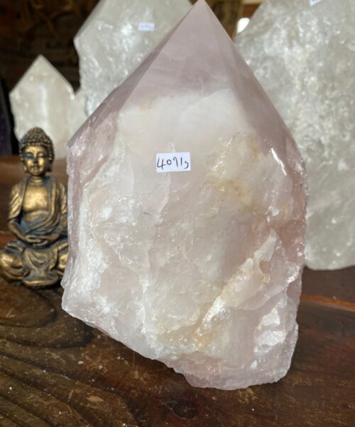 HUGE Extra Large Tall Point 8 Premium Rose Quartz Pink Crystal Quartz 4091g H18xW13xD12cm - Image 4