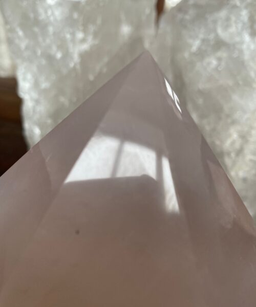 HUGE Extra Large Tall Point 8 Premium Rose Quartz Pink Crystal Quartz 4091g H18xW13xD12cm - Image 6