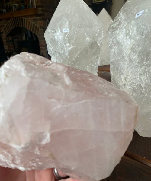 HUGE Extra Large Tall Point 8 Premium Rose Quartz Pink Crystal Quartz 4091g H18xW13xD12cm - Image 7