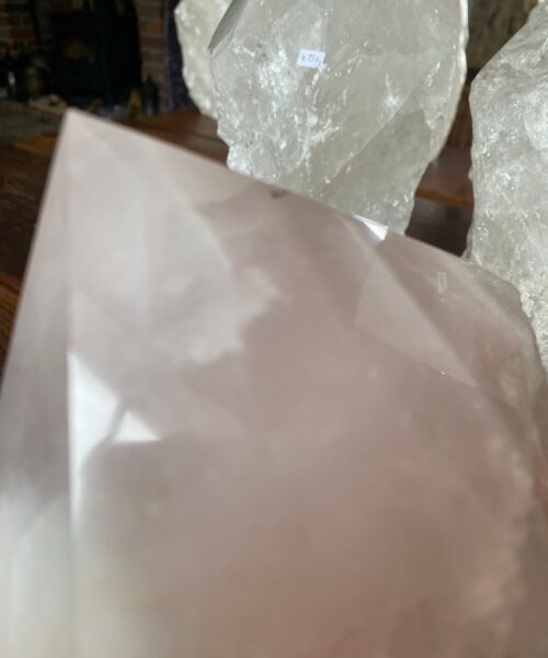 HUGE Extra Large Tall Point 8 Premium Rose Quartz Pink Crystal Quartz 4091g H18xW13xD12cm - Image 9