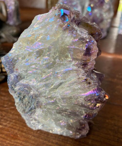 Premium High Grade Amethyst Angel Aura Druzy 145 Mini Geode Cluster Piece Cut Base 548g H11xW4.5xD7cm - Image 7