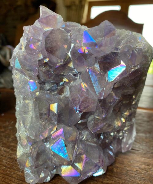 Premium High Grade Amethyst Angel Aura Druzy 149 Mini Geode Cluster Piece Cut Base 1229g H11xW10.5xD7.5cm - Image 7