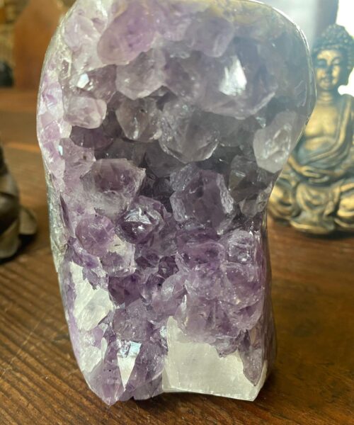 Premium High Grade Amethyst Druzy 275 Mini Geode Cluster Piece Cut Base 760g H12.5xW8.5xD5cm