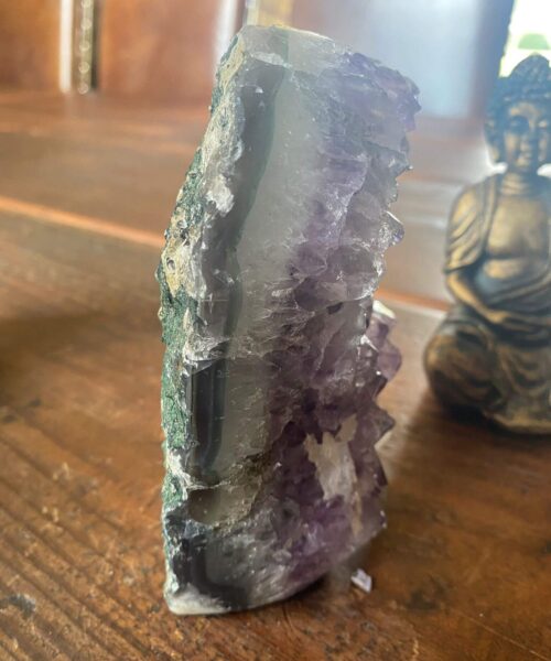 Alternative view of Premium High Grade Amethyst Druzy 275 Mini Geode Cluster Piece Cut Base 760g H12.5xW8.5xD5cm