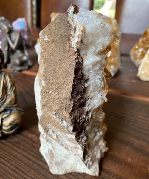 Premium High Grade Citrine Druzy 131 Mini Geode Cluster Piece 1.908g H15.5xW11.5xD9cm - Image 5