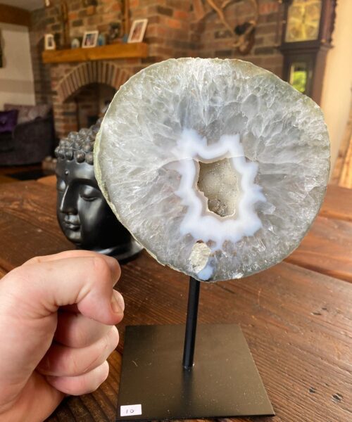 Alternative view of Premium Agate Geode on Stand 10 – 1.745g - H22xW14cm