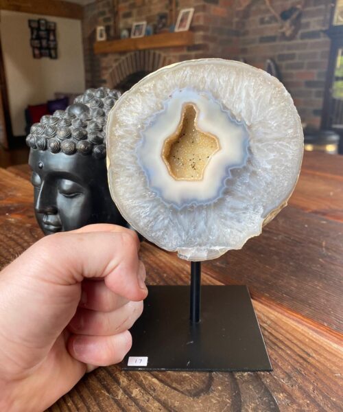 Alternative view of Premium Agate Geode on Stand 17 – 1.285g - H20xW12cm