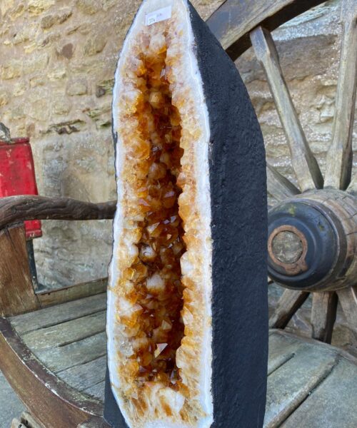 Alternative view of Tall Citrine Geode 355 Crystal Cluster Druzy Premium Grade 27.12kg H45xW23xD25cm