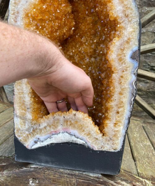 Tall Citrine Geode 355 Crystal Cluster Druzy Premium Grade 27.12kg H45xW23xD25cm - Image 15