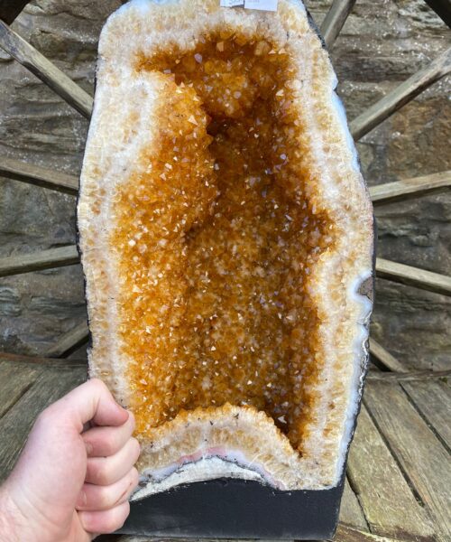Tall Citrine Geode 355 Crystal Cluster Druzy Premium Grade 27.12kg H45xW23xD25cm - Image 3